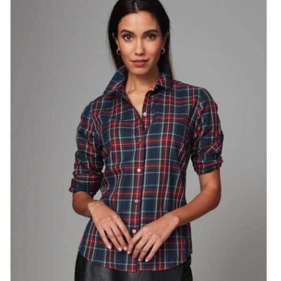 UNTUCKit Tops - UNTUCKit for her Sadie Plaid Button Down Blouse Top Size 8